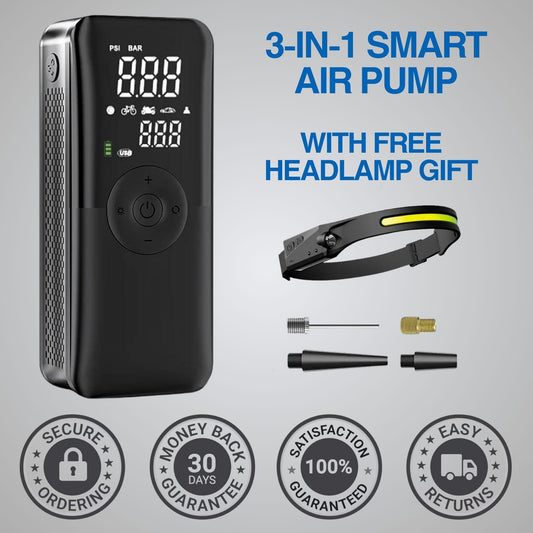 3-in-1 Rechargeable Air Pump